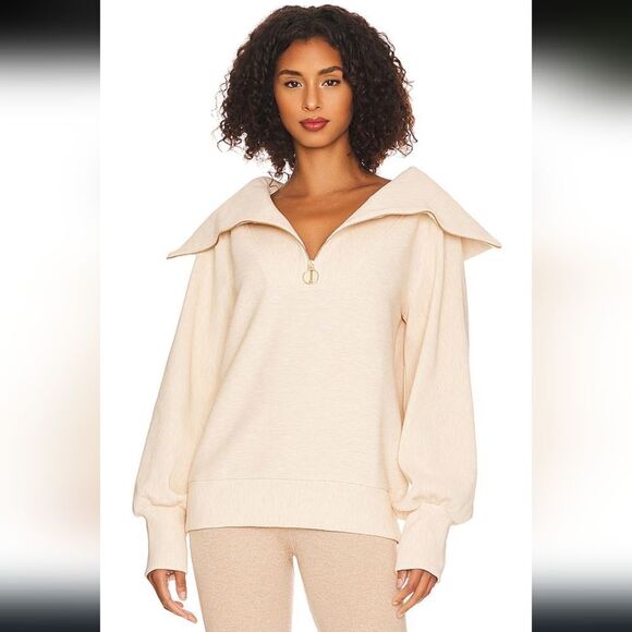 Varley Nwt Cream Vine Half Zip Sweater - Picture 11 of 14